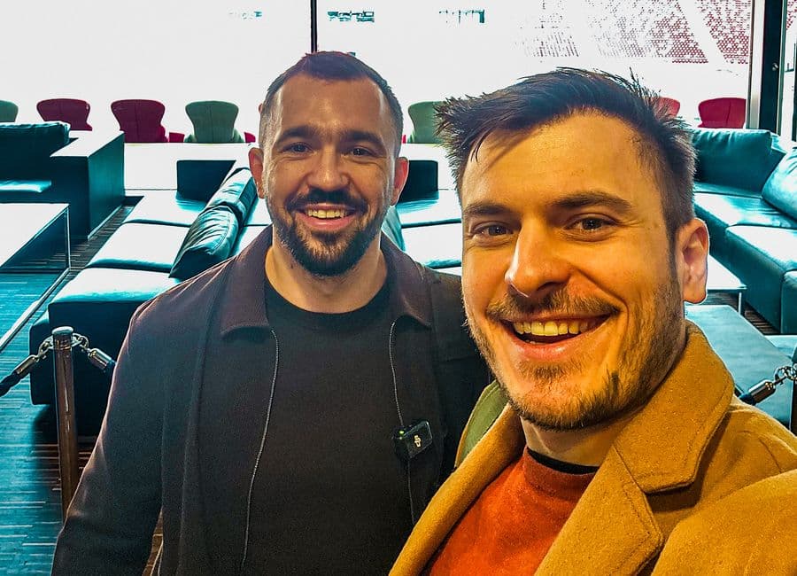 Alan Borys podczas spotkania biznesowego